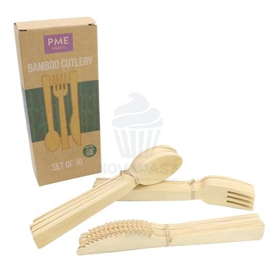 Conjunto de Talheres de Bambu PME - 10 Peças Sustentáveis