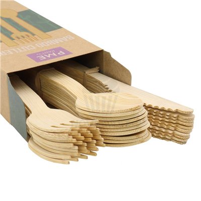 Ensemble de 10 couverts bambou PME : durable et chic