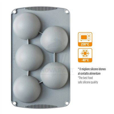 Moule Silicone Demi-Sphères 80x40mm - Décoration Parfaite