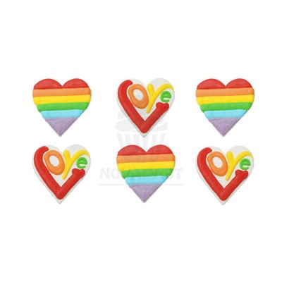 Decore com Amor: Kit 6 Corações de Açúcar Iris