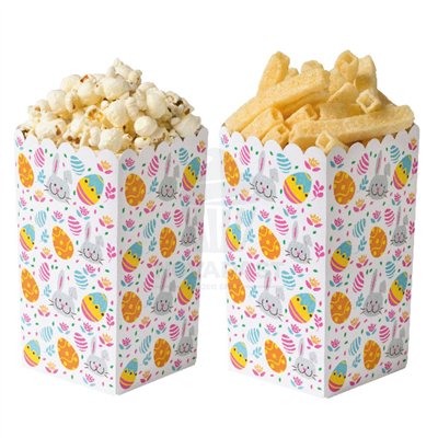 Set de 6 boîtes à popcorn Pâques assorties