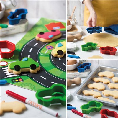 Set de 3 emporte-pièces voitures pour pâtisserie