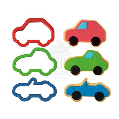Set de 3 emporte-pièces voitures pour pâtisserie