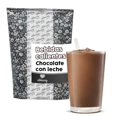 "EBBANY Bolsa 1kg: Preparado de Chocolate con Leche Caliente - Delicioso y Cremoso"