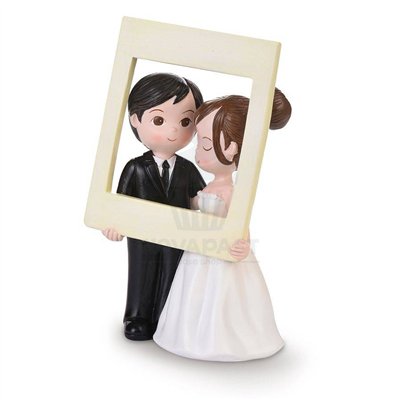MODECOR Bride and Groom with Resin Frame 16 cm - Elegance