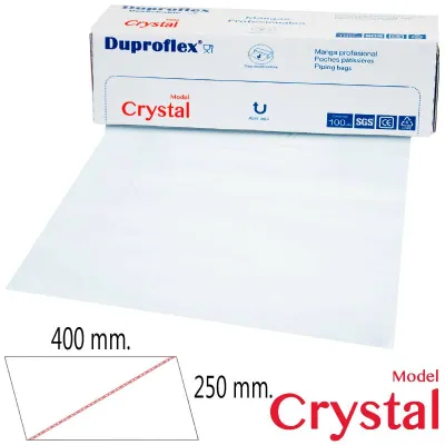 "Mangas Desechables Crystal 40cm - Paquete de 100 Unidades para Pastelería"
