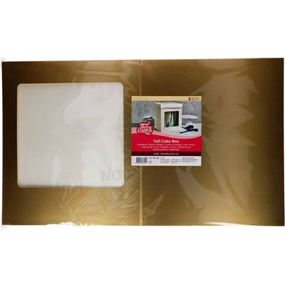 Caja Alta FunCakes Oro 30x30x34,4 cm - Elegancia y Estilo