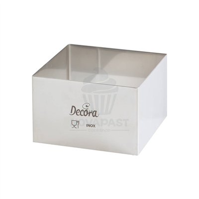 Moule carré inox 20x20x6 cm - Décoration parfaite