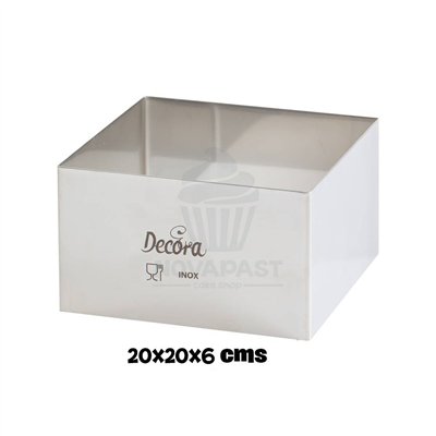 Molde/Aro Acero Inox 20x20x6 cm - Precisión y Calidad