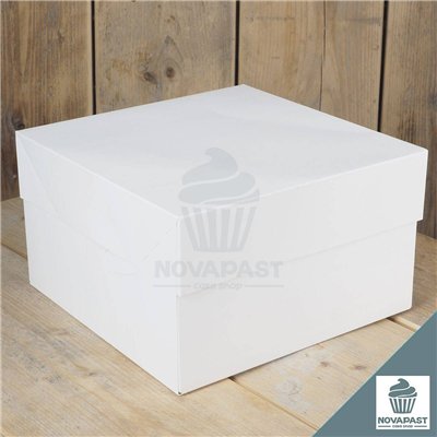 FunCakes White Cake Box 30x30x15 cm with Lid