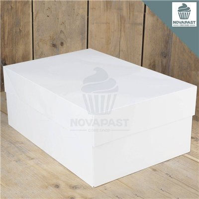 Caja Tarta Blanca FunCakes 40x30x15 cm con Tapa