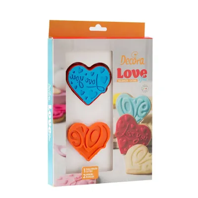 DECORA SET OF 3 LOVE AMOR CUTTERS/MARKERS