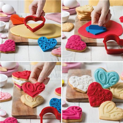 Coffret 3 Emporte-pièces Love pour Pâtisserie Créative