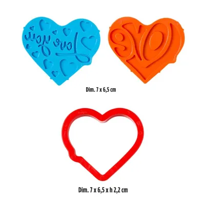 DECORA SET OF 3 LOVE AMOR CUTTERS/MARKERS