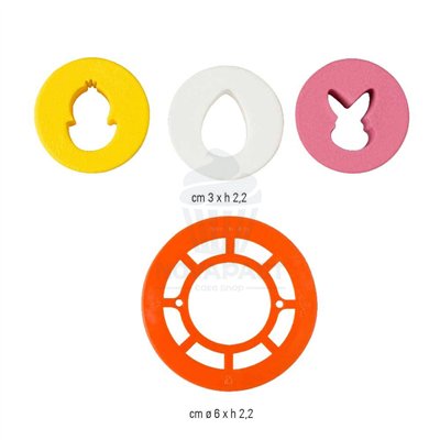 Cortadores de Biscoito Recheado Páscoa - Kit 4 Peças