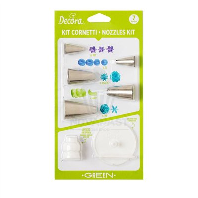 Kit Decora: 5 Bicos + 2 Acessórios Verdes