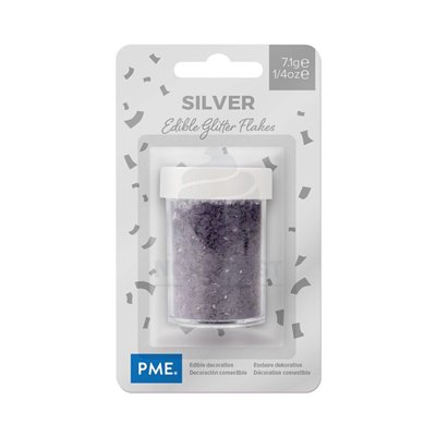 PME Silver Glitter Flakes: Shine in your creations
