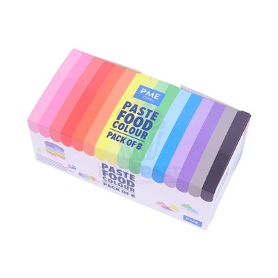 PME Set of 8 Paste Food Colors 8x25g - Vibrant Colors