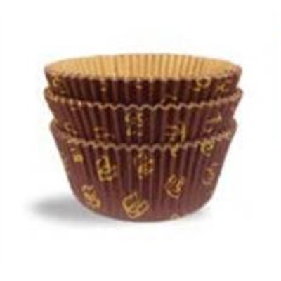 Box of 1,000 rigid kraft capsules decorated in gold