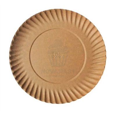 Pratos Redondos Kraft 21cm - Pacote com 100 Unidades