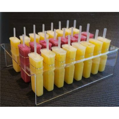 Support Plexiglass pour 24 Sorbets - 36x25 cm