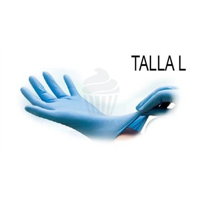 "TRIX: Set de 100 Guantes de Nitrilo 3,2 gr - Talla L para Pastelería"