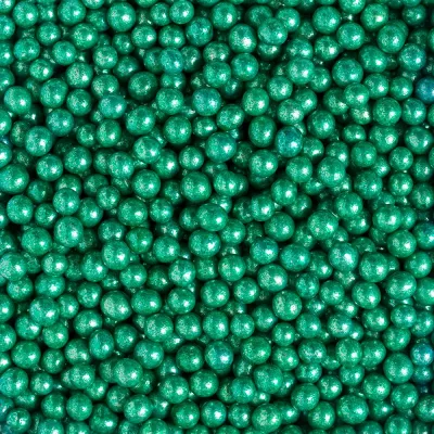 "Perlas Verdes Metalizadas 5mm - Decora tu Pastelería con Bote 100gr"