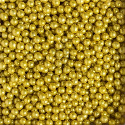 Perlas Ouro 5mm: Decoração Elegante para Doces