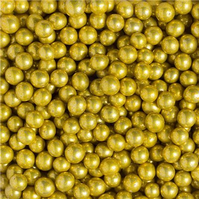 Perles Maxi Or 7mm - Décoration Éclatante pour Gâteaux