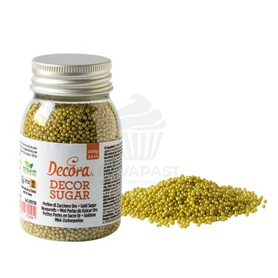 "Perlas Micro Oro 2mm - Decora tu Pastelería con Bote 100gr"