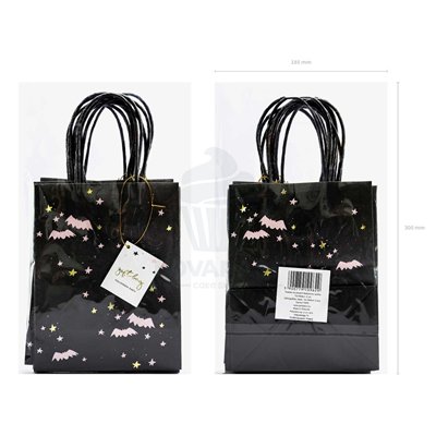 "Set de 6 Bolsas de Regalo PartyDeco con Diseño de Murciélagos"