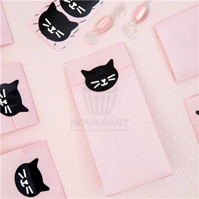 Pink Cat Gift Bags PARTYDECO - Set of 6 Pieces