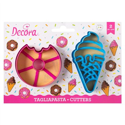 Crea dulces únicos con DECORA SET 2 CORTADORES ROSQUILLA Y CONO