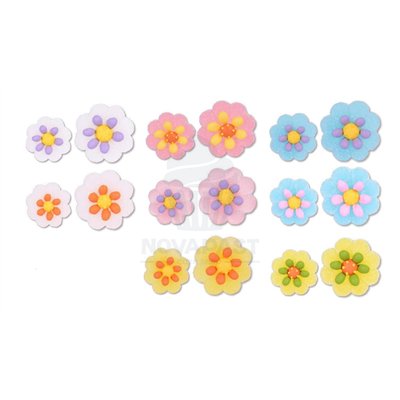 "Set MODECOR de 48 Flores de Gelatina y Azúcar 3cm: Dulce Decoración"