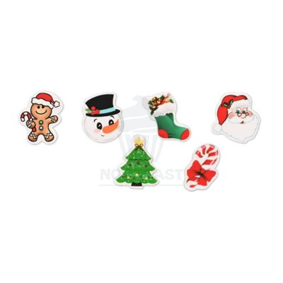 Decorações Natalinas de Açúcar 2D - 72 Peças Modecor