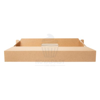 Boîte Kraft avec Anse 32x32x3,8 cm - Élégance et Praticité