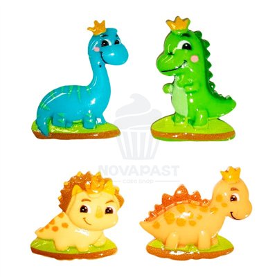 2D Dinosaur Figures for Christmas Roscón 30mm