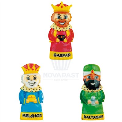 Figuras 2D 30mm Reis Magos para Roscon de Natal
