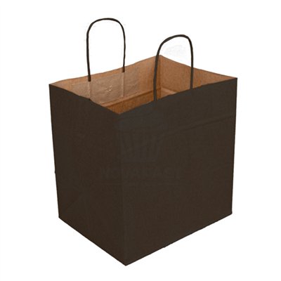 Bolsas noires avec anses 26x24+17cm - Lot de 50