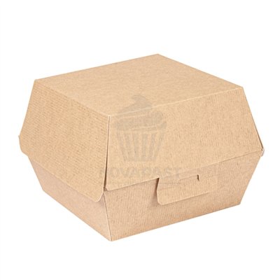 "Set de 50 Envases para Hamburguesa Kraft GDP - 14,4x13,6x9cm"
