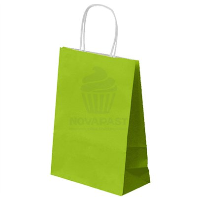 Bolsas Verdes Anis com Asas 26x32+14cm - Pacote 50 Unidades
