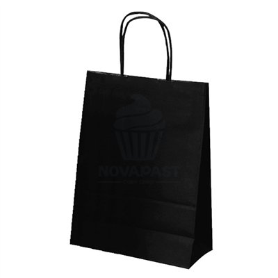 Black handle bags 26x32+14cm - Elegance and functionality