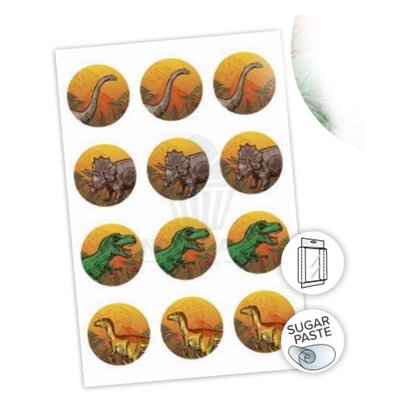 Dinosaur Cookies: Fun Pre-Cut in 12 Pieces