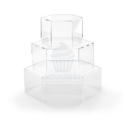 Expositeur Hexagonal Modecor: Élégance pour vos Gâteaux