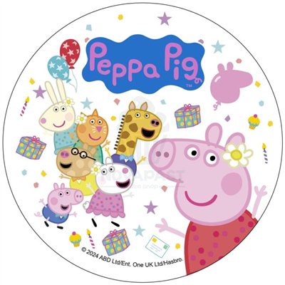 Disco de oblea 21 cm Peppa Pig original para tortas