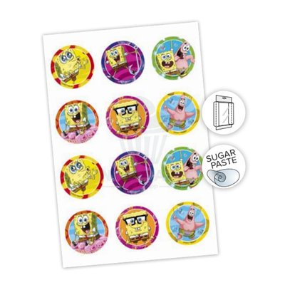 Galletas Bob Esponja Precortadas - Pack de 12 Pzs