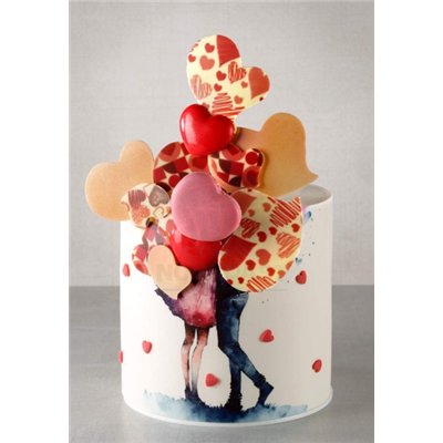 Transfer for Chocolate Heart 30x40cm - Modecor Ideal