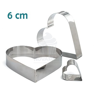 Moule Cœur Inox 6cm H4,5cm - Décoration Parfaite