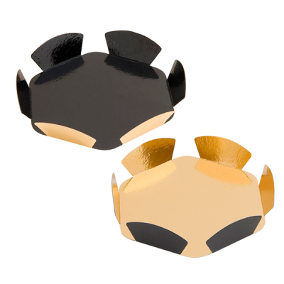 GDP SET OF 200 GOLD/BLACK COROLA 8CM SUPPORTS