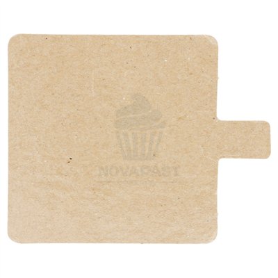 Supports Carrés Marron 8x8 cm - Élégance pour vos Délices